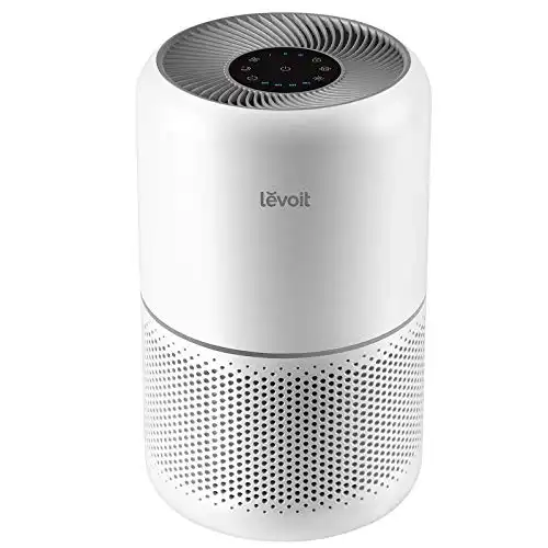LEVOIT Air Purifier for Home Allergies Pets Hair in Bedroom, H13 True HEPA Filter, Covers Up to 1095 Sq.Foot, 24db Filtration System, Remove 99.97% Dust Smoke Mold Pollen, Core 300, White