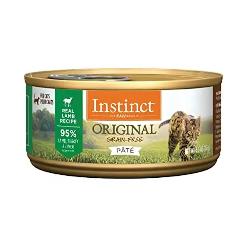 Instinct Original Grain Free Real Lamb Recipe Natural Wet Canned Cat Food by Nature's Variety, 5.5 Ounce (Pack of 12)