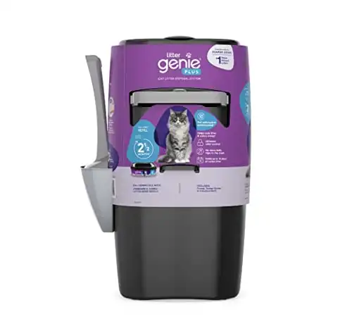 Litter Genie Plus Kova, Ultimate Kedi Kumu Atma Sistemi, Kokuları Uzak Tutar, Bir Yedek İçerir, Siyah, Küçük