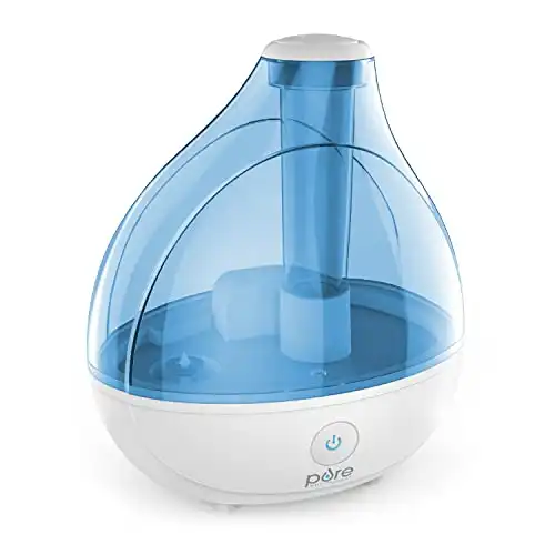 Pure Enrichment® MistAire™ Ultrasonic Cool Mist Humidifier - Quiet Air Humidifier for Bedroom, Nursery, Office, & Indoor Plants - Lasts Up To 25 Hours, 360° Rotation Nozzle, Auto Shut-Off, Nig...