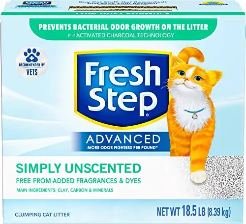 Fresh Step Clumping Cat Litter, Advanced, Unscented, 18.5 lbs