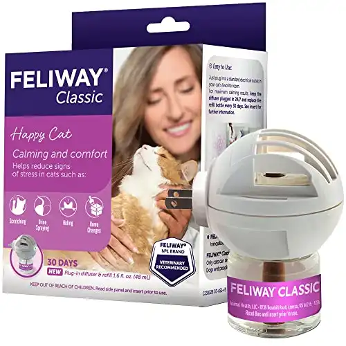 FELIWAY Klasik Kedi Sakinleştirici Feromon Difüzör, 30 Günlük Başlangıç Kiti (48 mL)