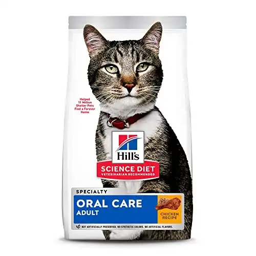 Hill's Science Diet Kuru Kedi Maması, Yetişkin, Ağız Bakımı, Tavuklu Tarif, 3,5 lb Torba