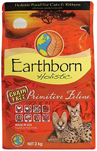 Earthborn Holistic Primitive Feline Grain-Free Dry Cat Food 5 Pound