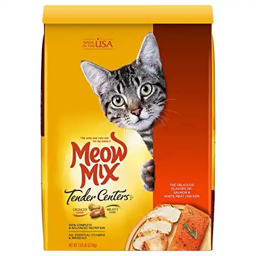 Meow Mix Tender Centers Dry Cat Food, Salmon & Chicken