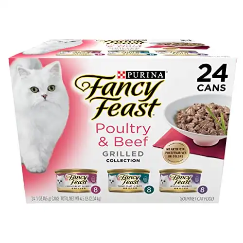 Purina Fancy Feast Grilled Wet Cat Food Poultry and Beef Collection