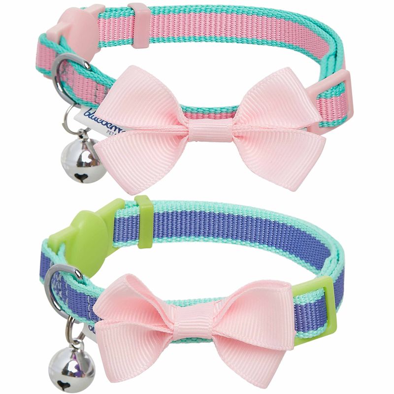 Blueberry Pet Adjustable Cat Collar with Bell