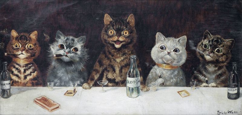 Louis Wain – The Bachelor’s Party (c.1939)