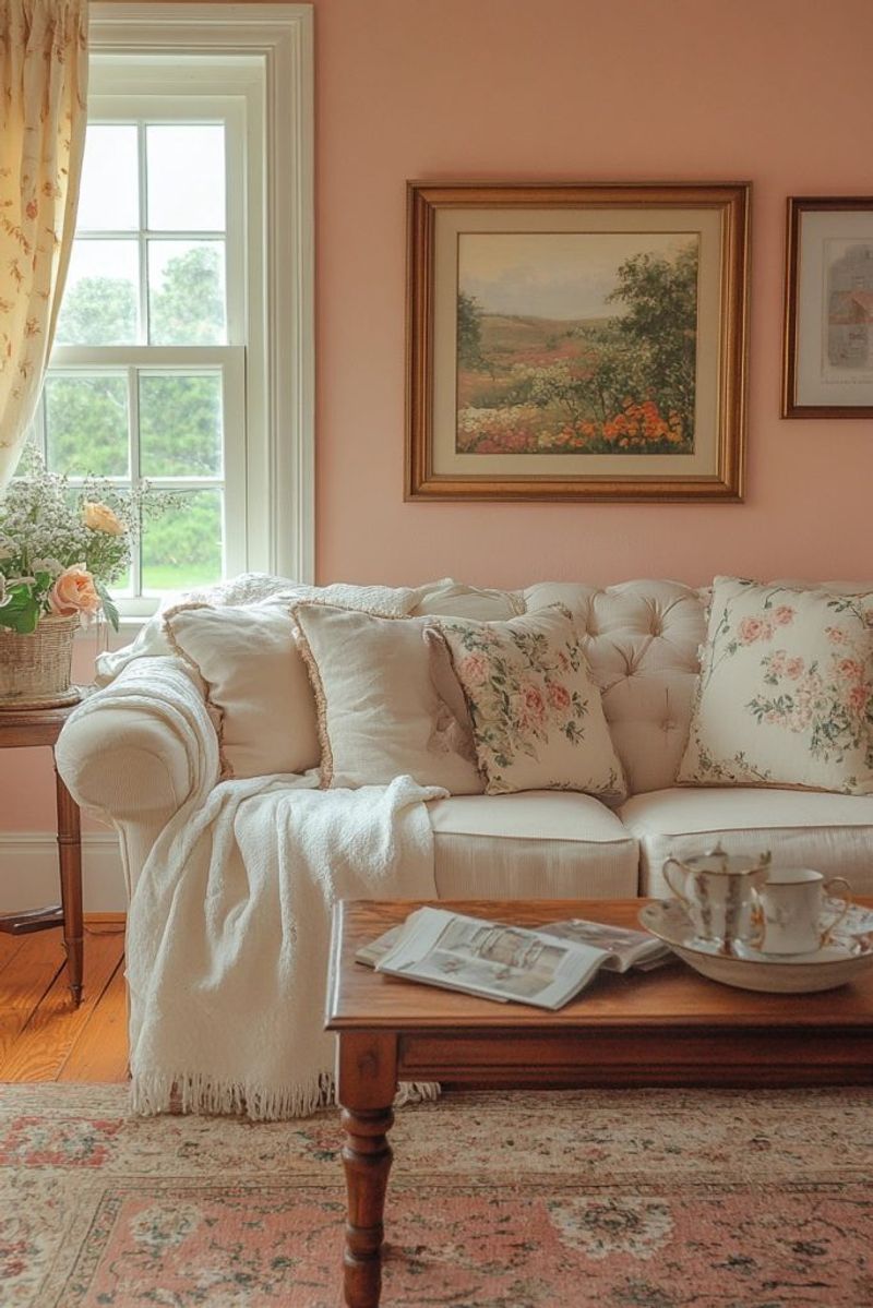 Pale Peach & Ivory