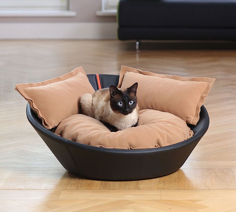 Luxury Leather Mila Cat Bed