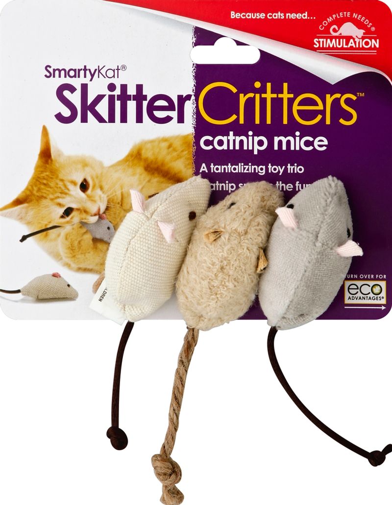 SmartyKat Skitter Critters Catnip Toys (Set of 10)
