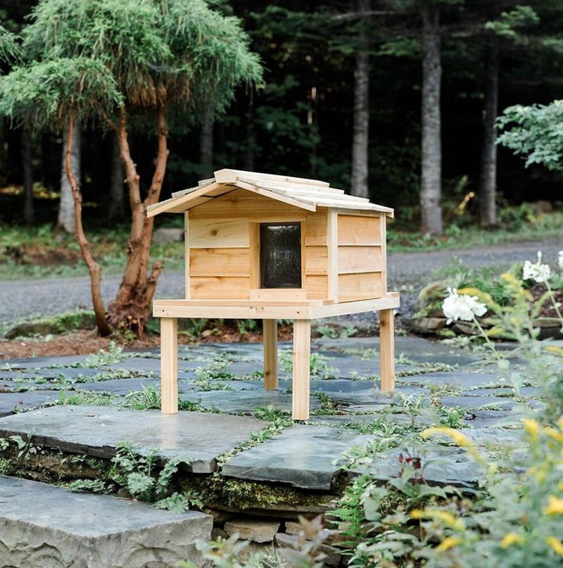 Weather-Protected Cat Shelter