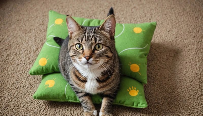 Button Catnip Pillow