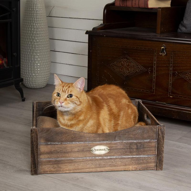 Rustic Wooden Box Bed