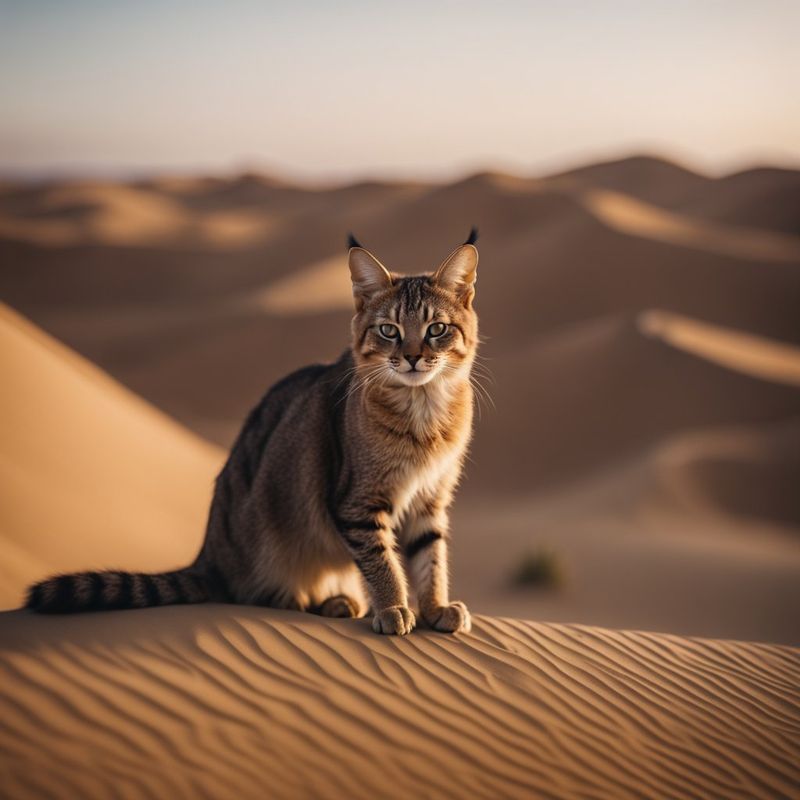 Sand Cat's Desert-Adapted Amber Orbs